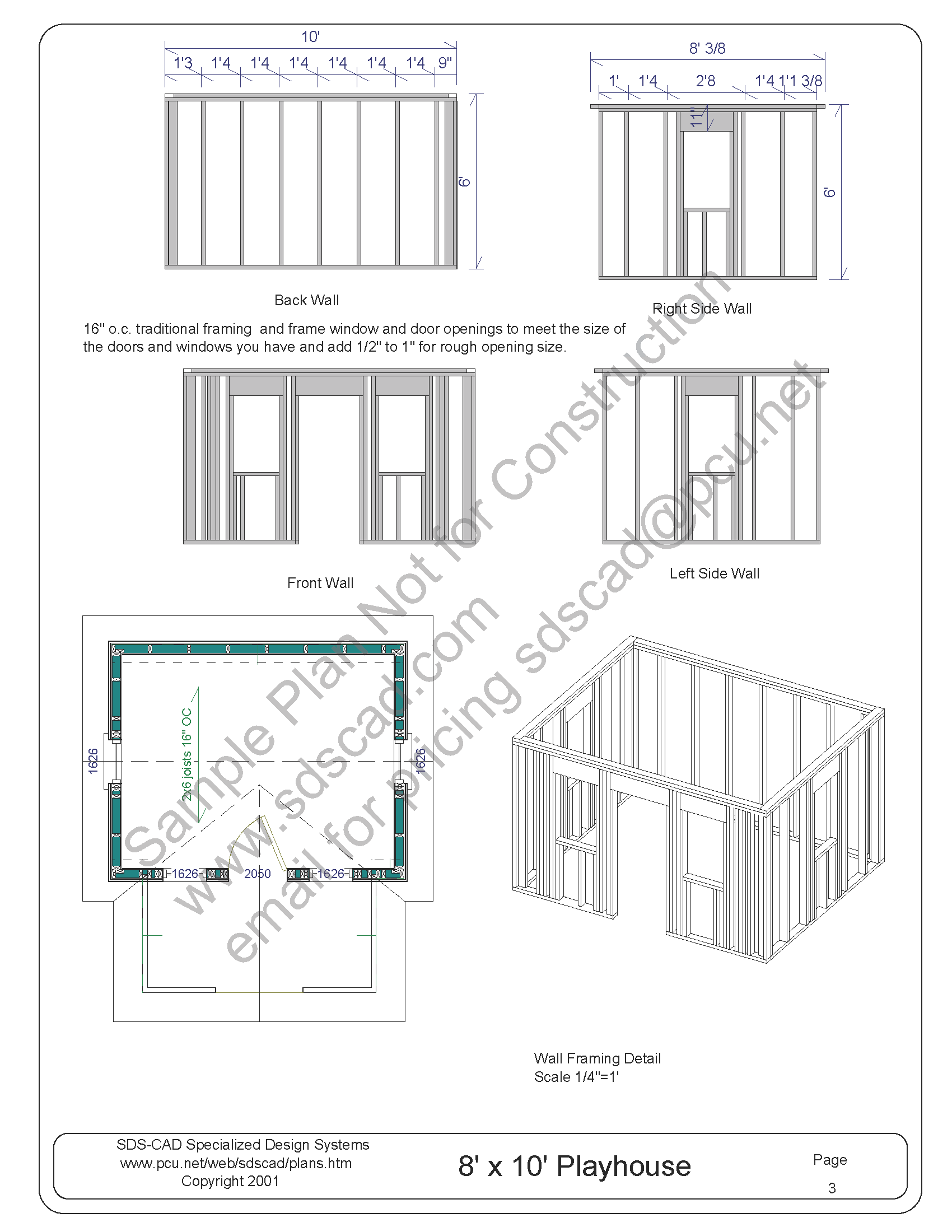 play house dimensions